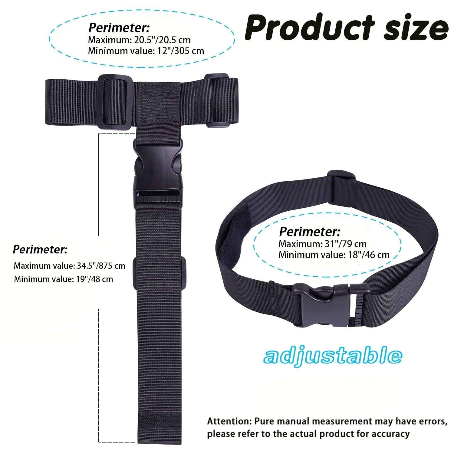 Adjustable Luggage Strap Connector — Durable Nylon T-Shaped Tie Down