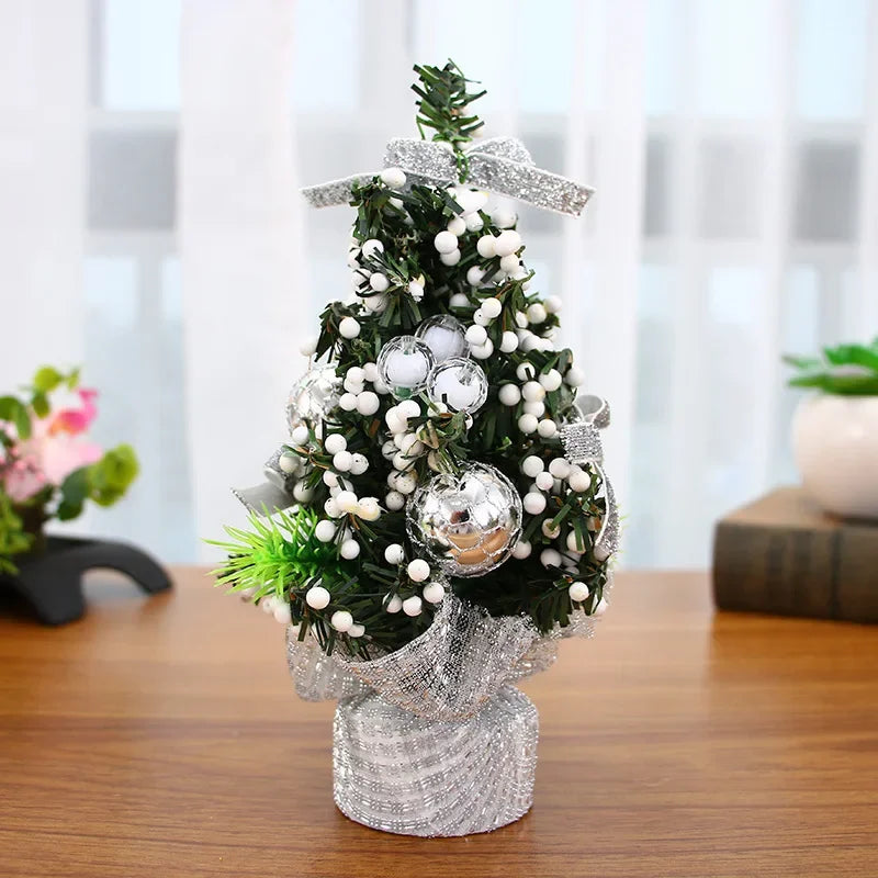 Miniature Christmas Tree Ornament — Festive Desk Decor for Home or Office