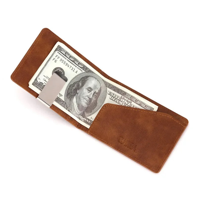 dawndesslo Leather Money Clip Wallet — Slim Card Holder & Cash Organizer