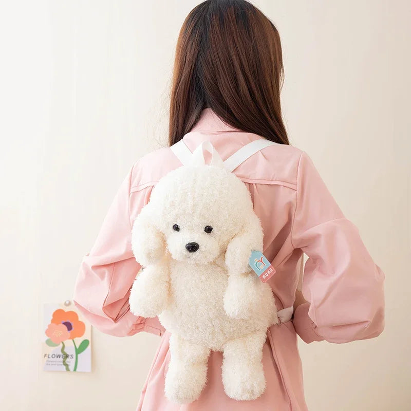 BABIQU Plush Dog Backpack — Soft Stuffed Animal Schoolbag for Kids