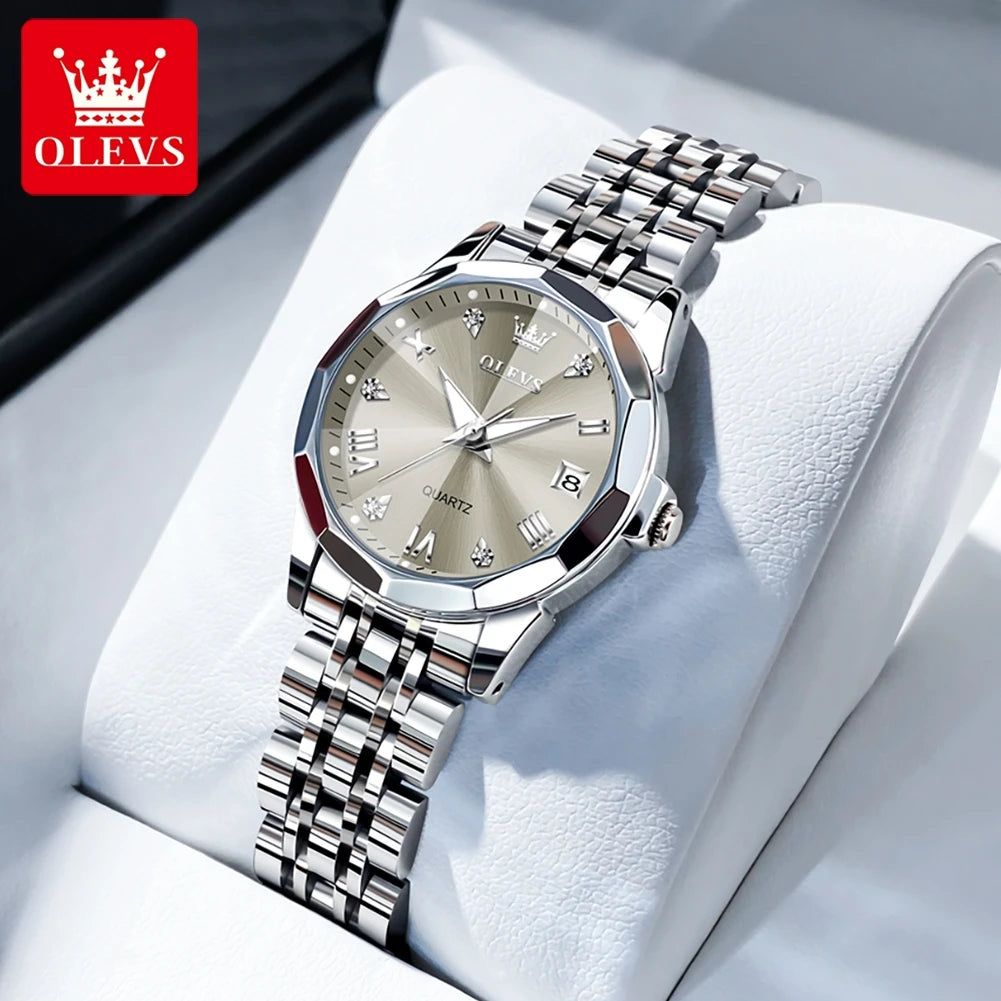 OLEVS 9931 Elegant Women's Watch — Luxury Stainless Steel Quartz Timepiece