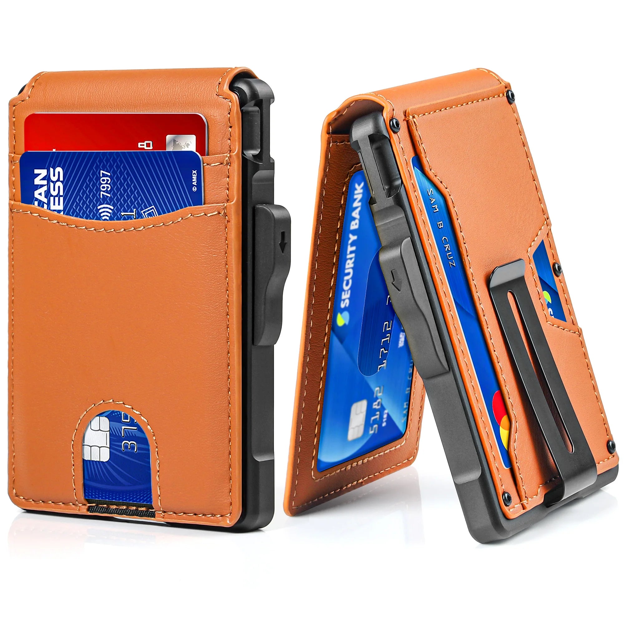 Minimalist Men's Wallet — Slim RFID Blocking Design with Money Clip