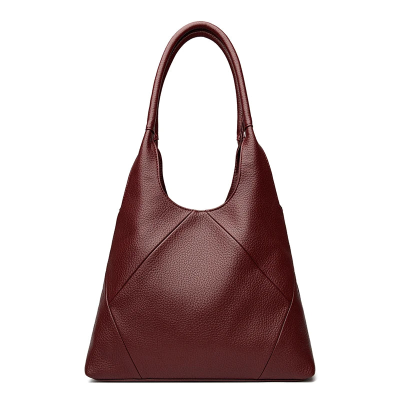 KMFFLY Leather Hobo Bag — Large Capacity Shoulder Handbag for Women