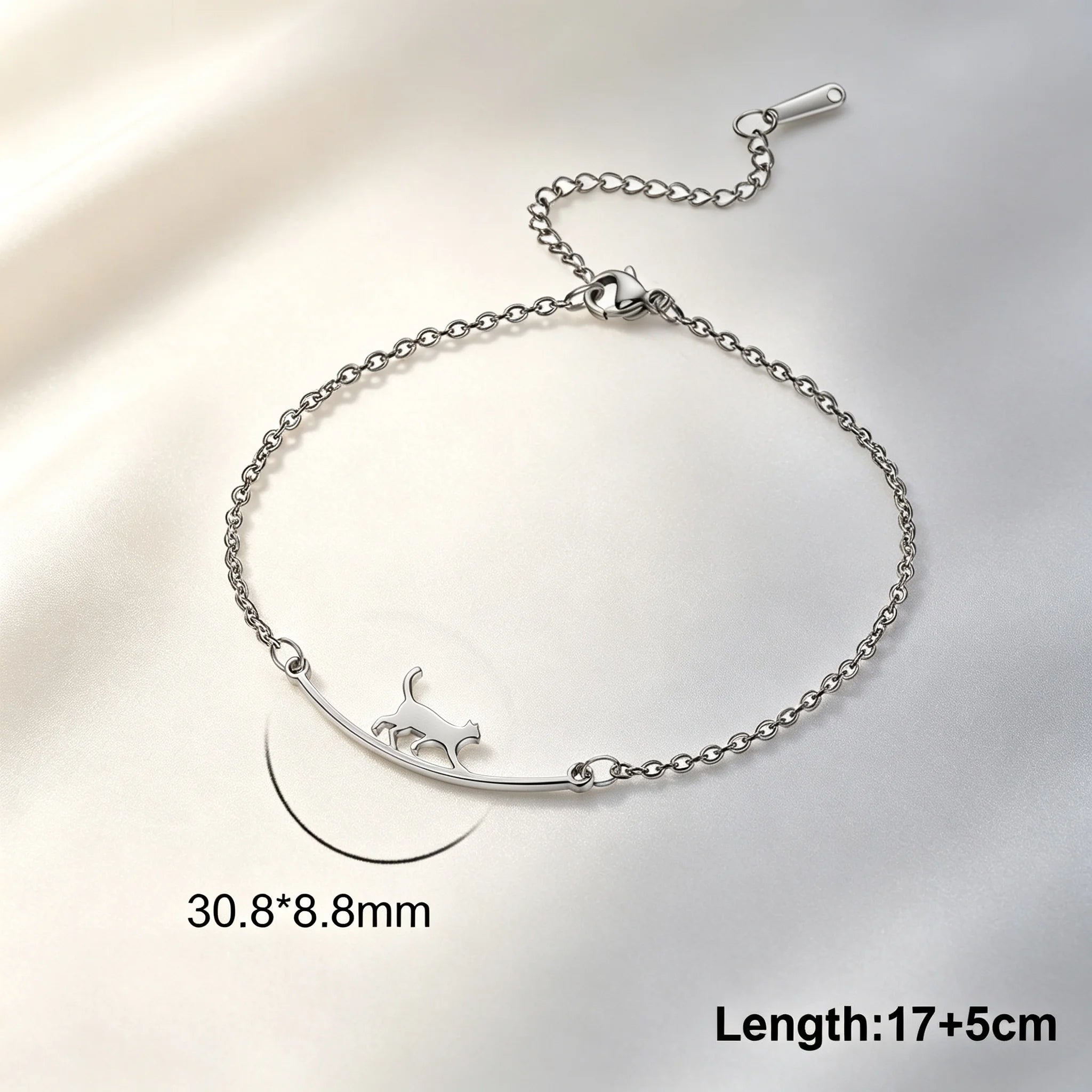 Dachshund Dog Stainless Steel Bracelet — Elegant Animal Jewelry for Women