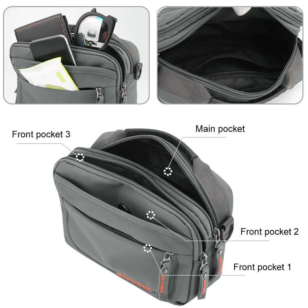 Acoki Messenger Shoulder Bag — Lightweight Multi-Pocket Crossbody Satchel