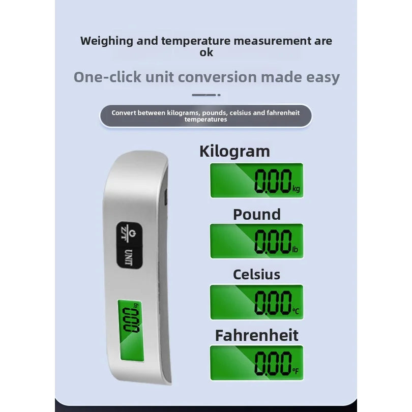 Digital Luggage Scale — Portable Hanging Weight Scale for Travel