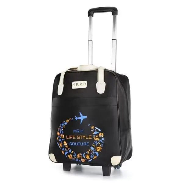 ABQP Oxford Cloth Carry-On Luggage — Lightweight Rolling Travel Bag