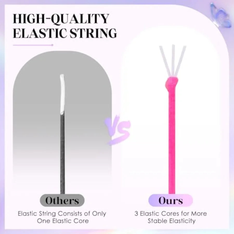 Rainbow Elastic String — 1mm Sturdy Stretchy Cord for Jewelry Making