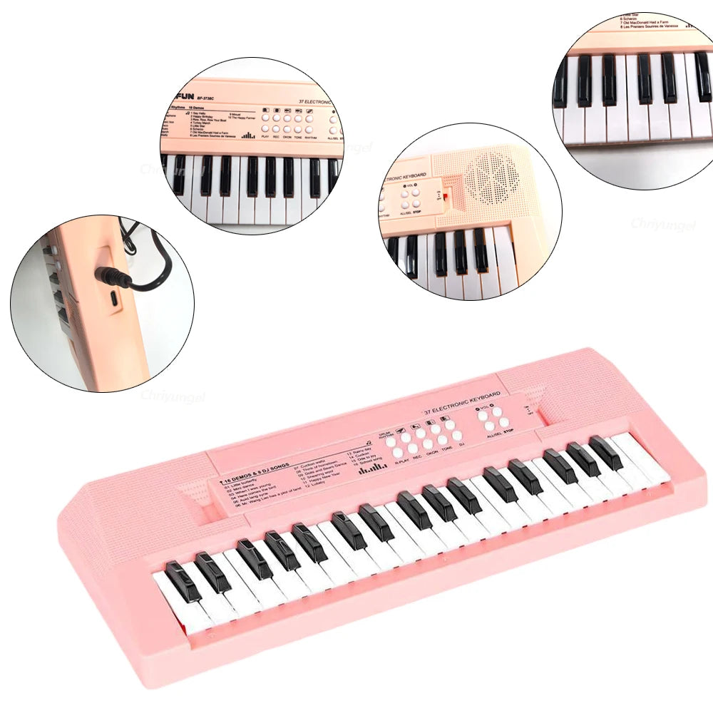 Chriyungel 37-Key Electronic Piano — Musical Instrument with Microphone