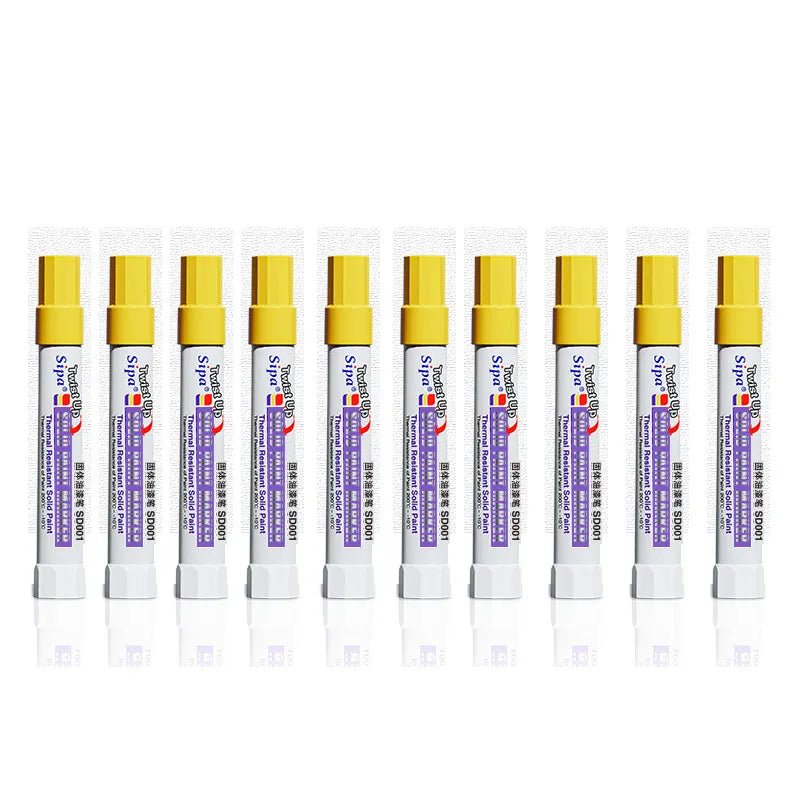 Solid Paint Pen Set — Waterproof & High Temperature Resistant Markers