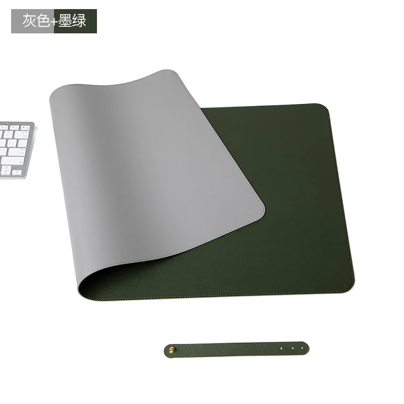 NULOXO PU Leather Desk Mat — Waterproof Office Blotter & Mouse Pad