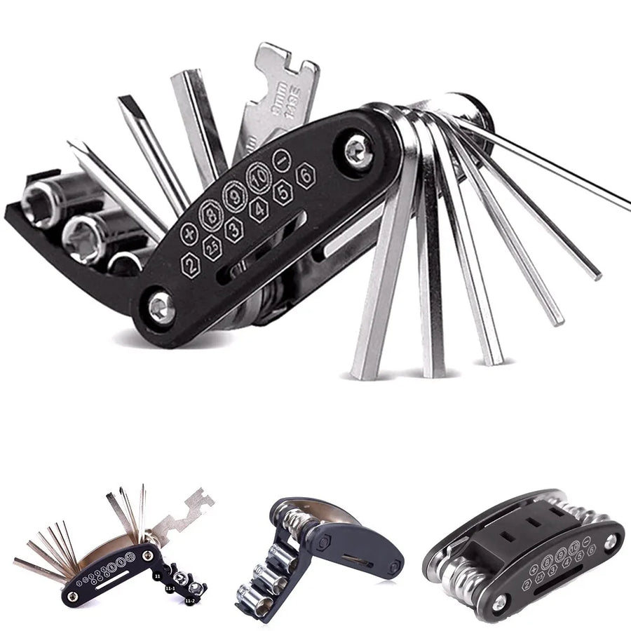 DAYFULI Bicycle Repair Tool Kit — 16-in-1 Multi Tool Set for Road and Mountain Bikes