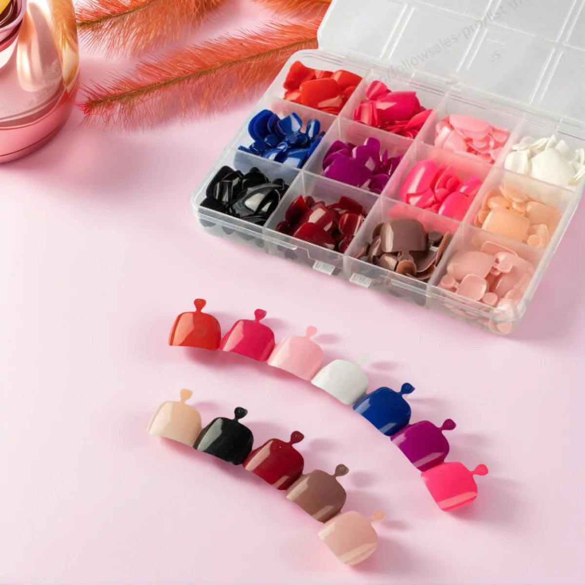 MAFANAILS Solid Color Press On Toenails — Short Square Full Cover Tips