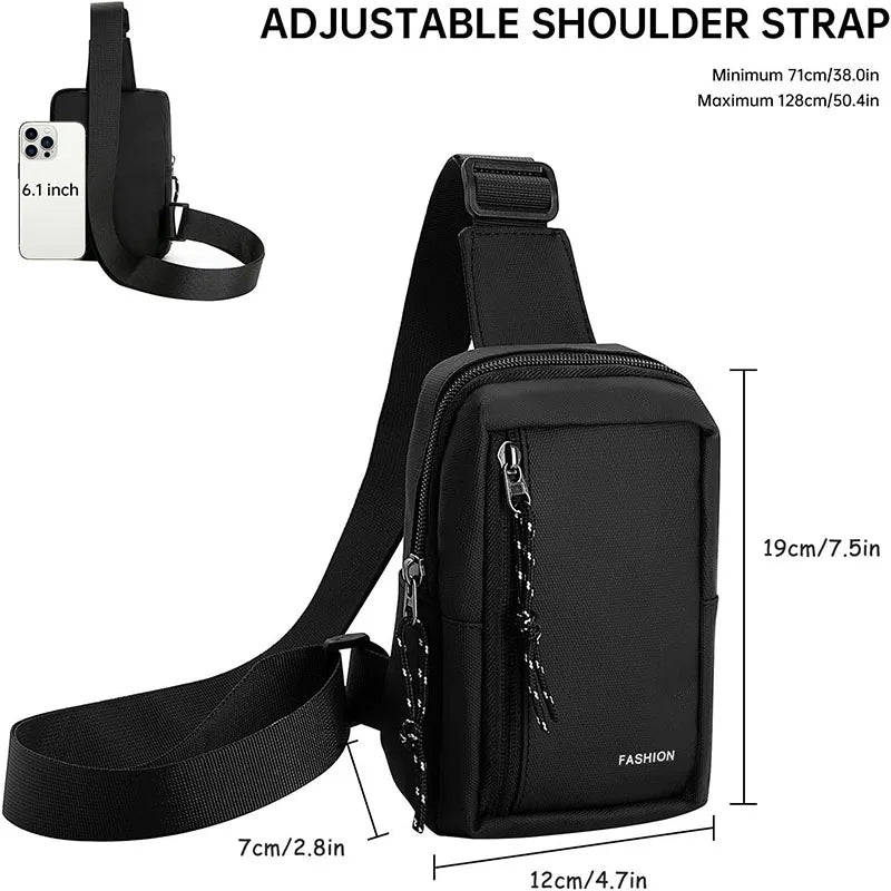 Mini Sling Chest Bag — Waterproof Crossbody Shoulder Bag for Travel