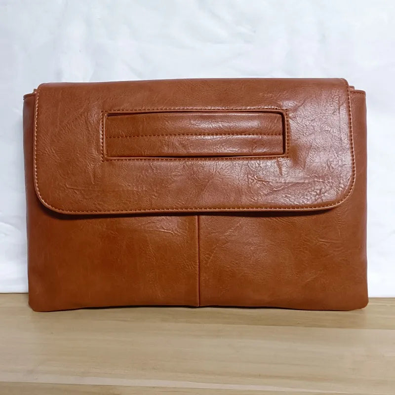 NIGEDU Women's PU Leather Crossbody Bag — Versatile Laptop Pouch & Clutch