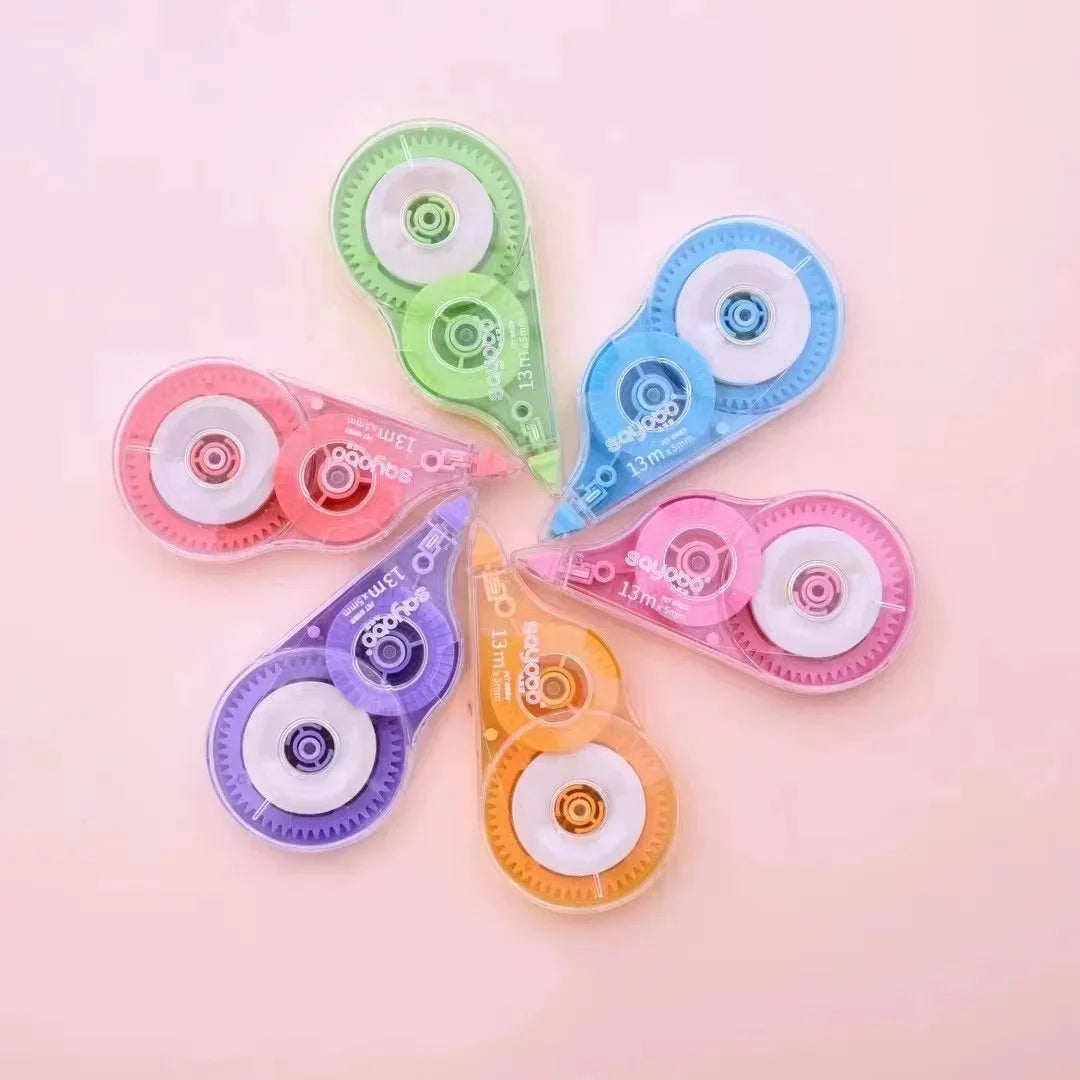 kissbuty Correction Tape 6-Pack — Large Capacity White Error Correction