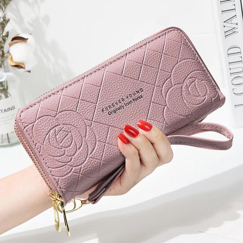 GOT-TOG Women's Long Wallet — Large Capacity Clutch with Wrist Strap