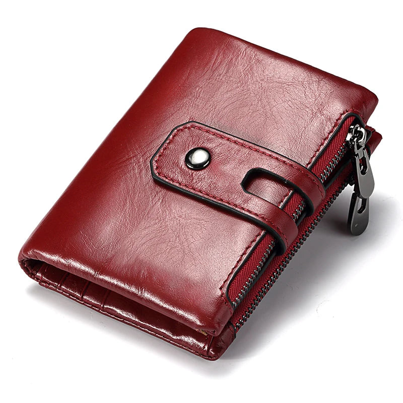 HUMERPAUL Retro Genuine Leather Wallet — RFID Blocking Bifold Coin Purse