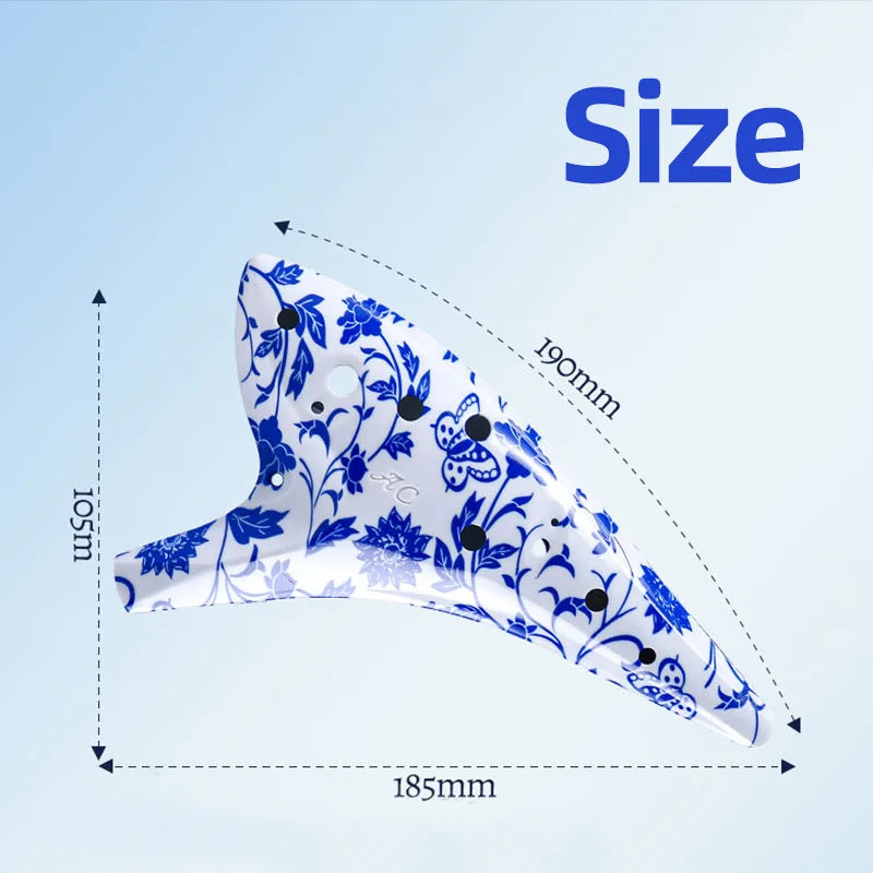 12-Hole Resin Ocarina — Beginner Friendly Musical Instrument, Ac Key