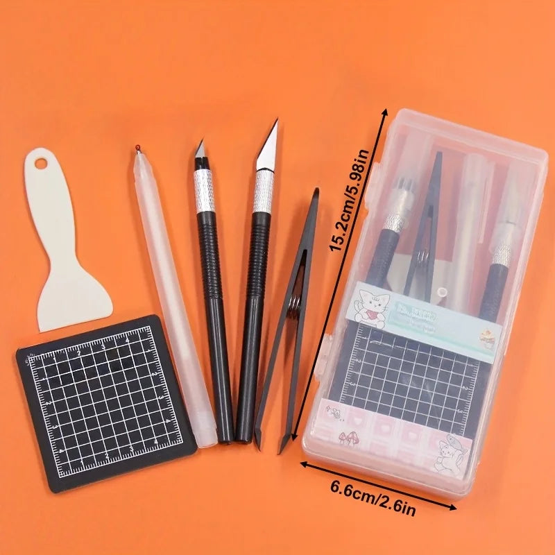 DIY Scrapbooking Tool Kit — Essential Crafting Set with Cutting Pad