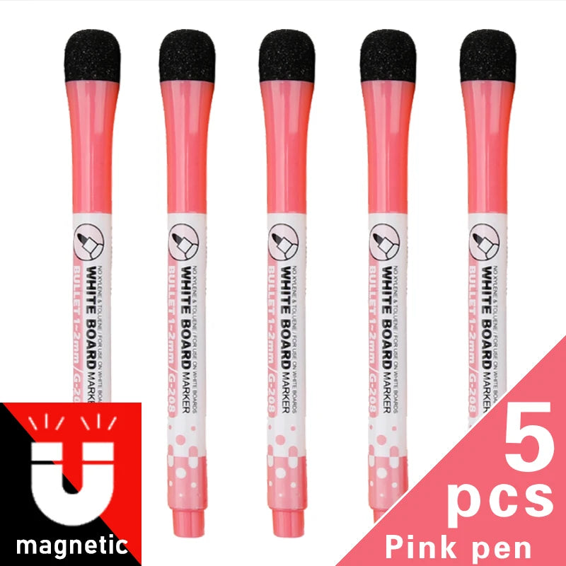 lqcrwoc Magnetic Whiteboard Markers — Erasable Dry Erase Pens for School & Home