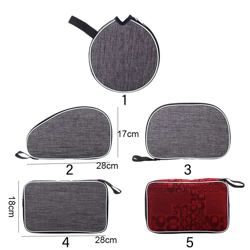 Table Tennis Racket Storage Bag — Protective Case for Paddles and Balls