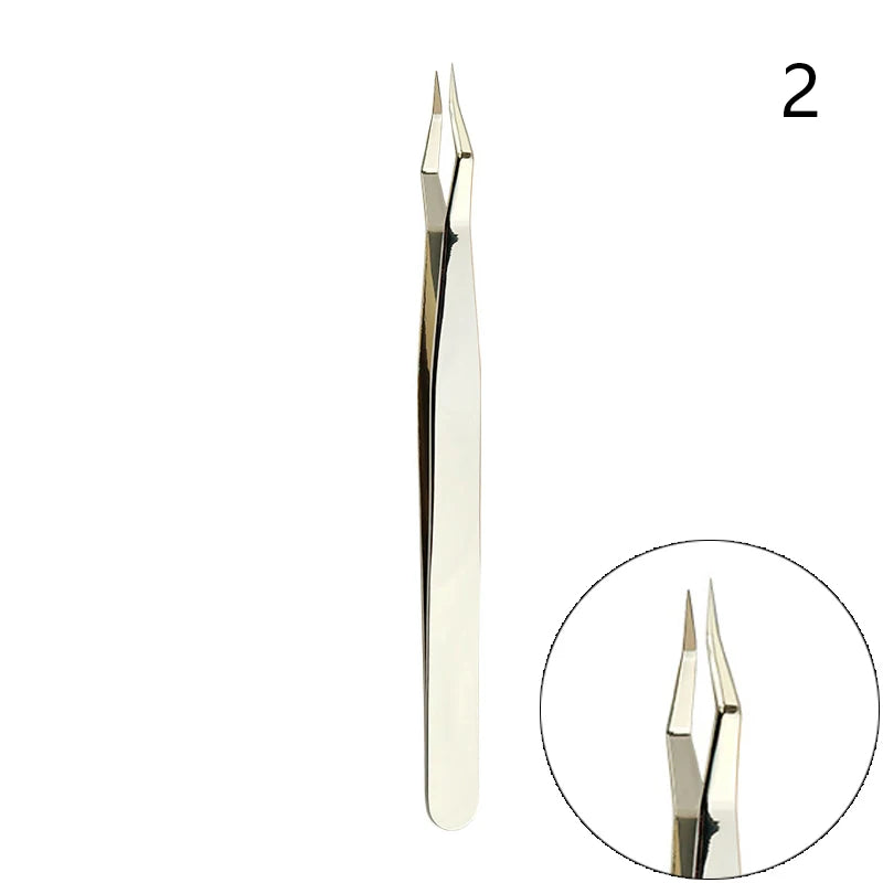 JCSYFAC Lash Extension Tweezers — High Precision Stainless Steel Beauty Tool