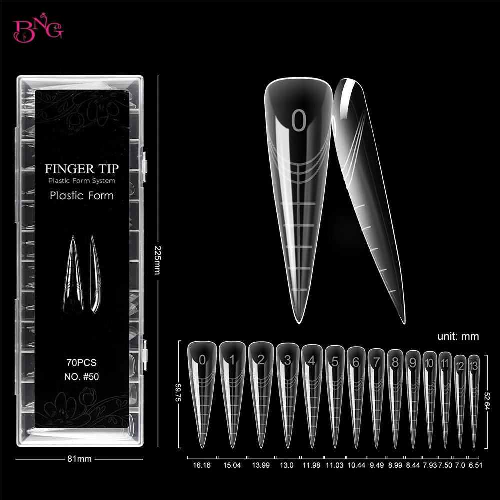 Dual Nail Forms for Poly Gel — Full Cover Manicure Extension Molds