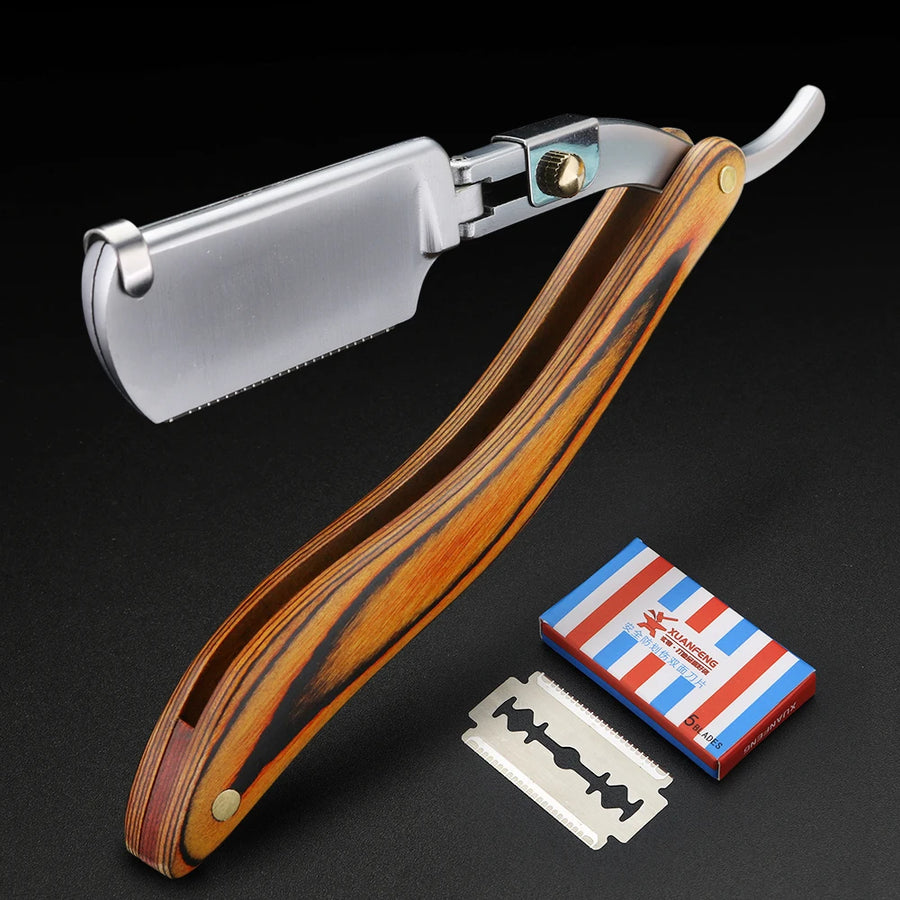 XUAN FENG Professional Straight-Edge Razor — Hand-Polished Stainless Steel Shaving Tool