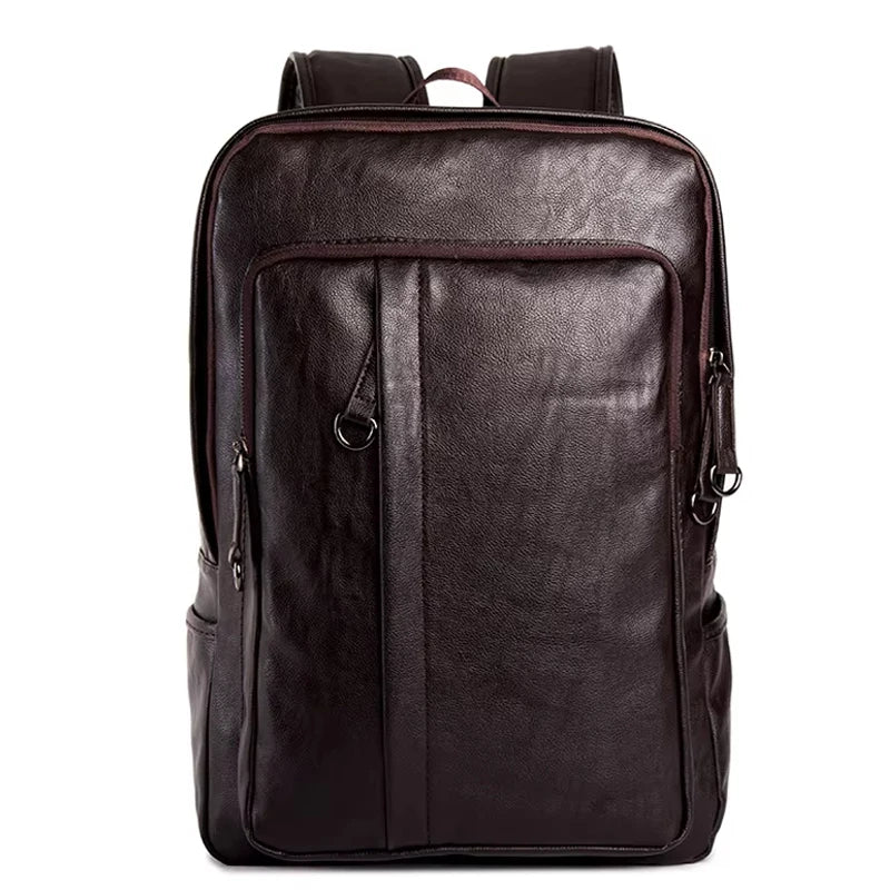 yagelais Men's Leather Backpack — Large Capacity Laptop Bag for Travel