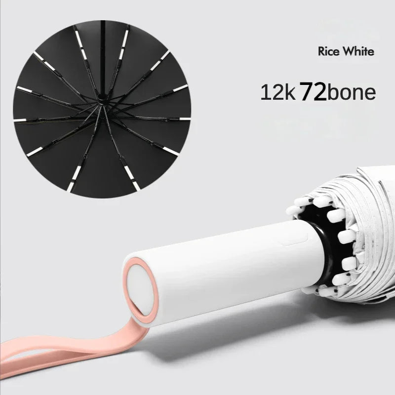 Automatic Windproof Umbrella — Large UV Protection Folding Rain Umbrella