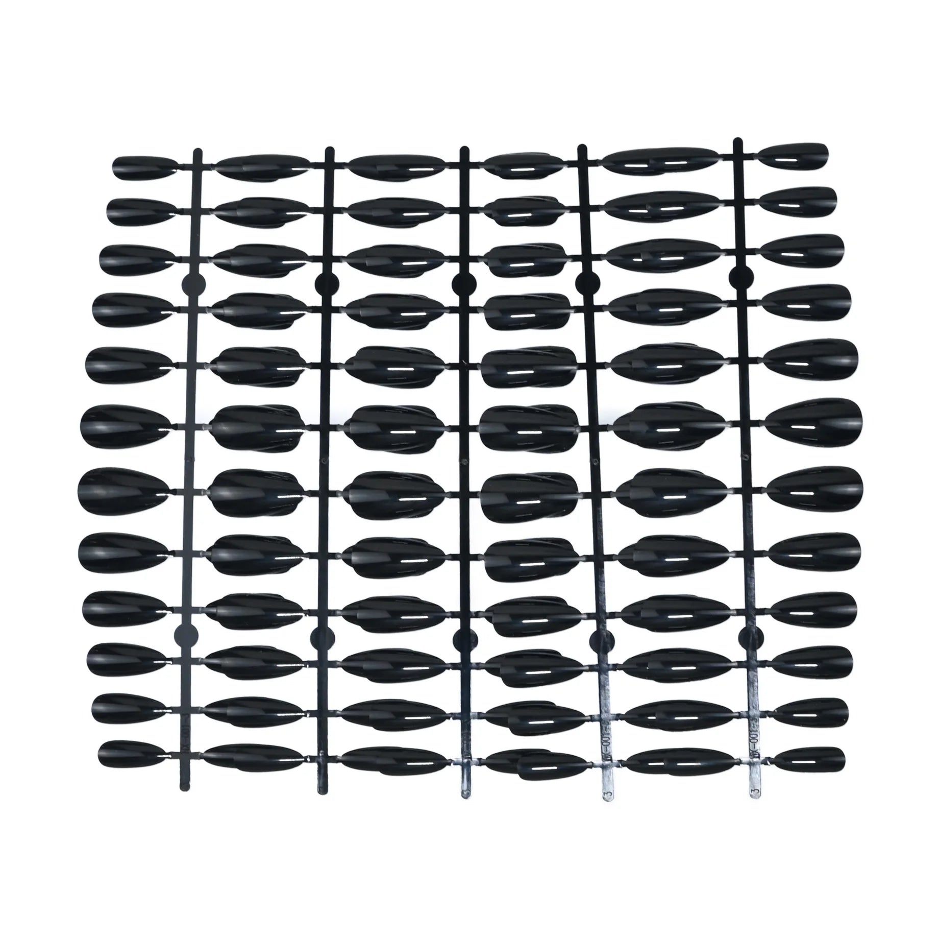 Black Almond French Press-On Nails — Glossy Detachable Manicure Set