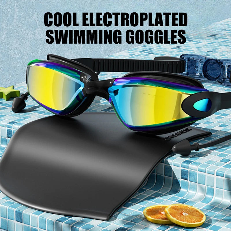 Professional Anti-Fog Swimming Goggles — Waterproof HD Vision Eyewear