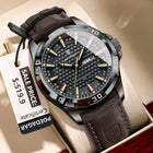 POEDAGAR Luxury Men's Quartz Watch — Waterproof Sport Design with Leather Band
