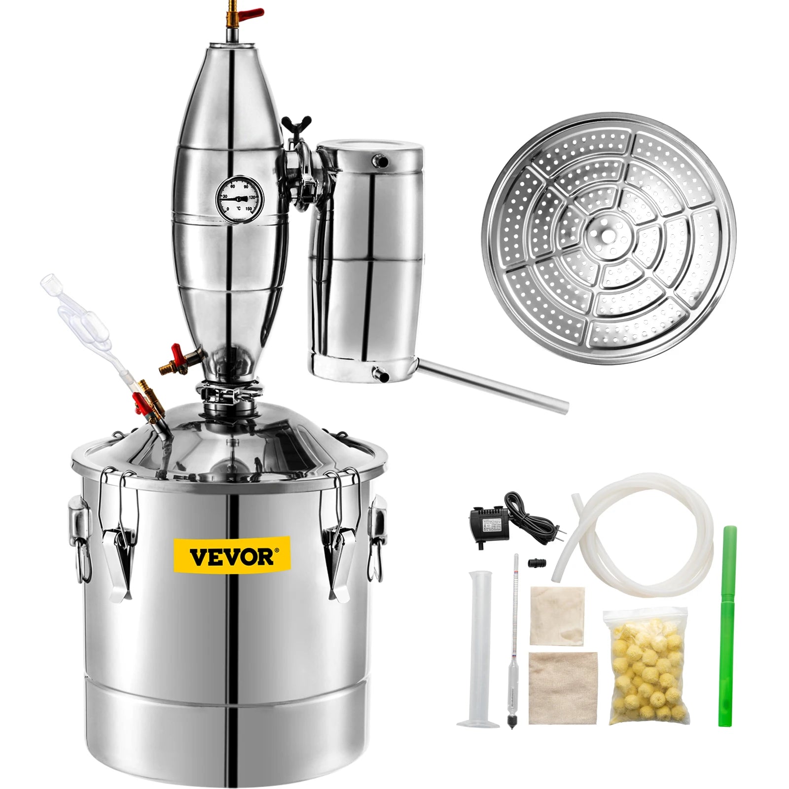 SucceBuy Stainless Steel Alcohol Distiller — Professional Home Brewing Kit