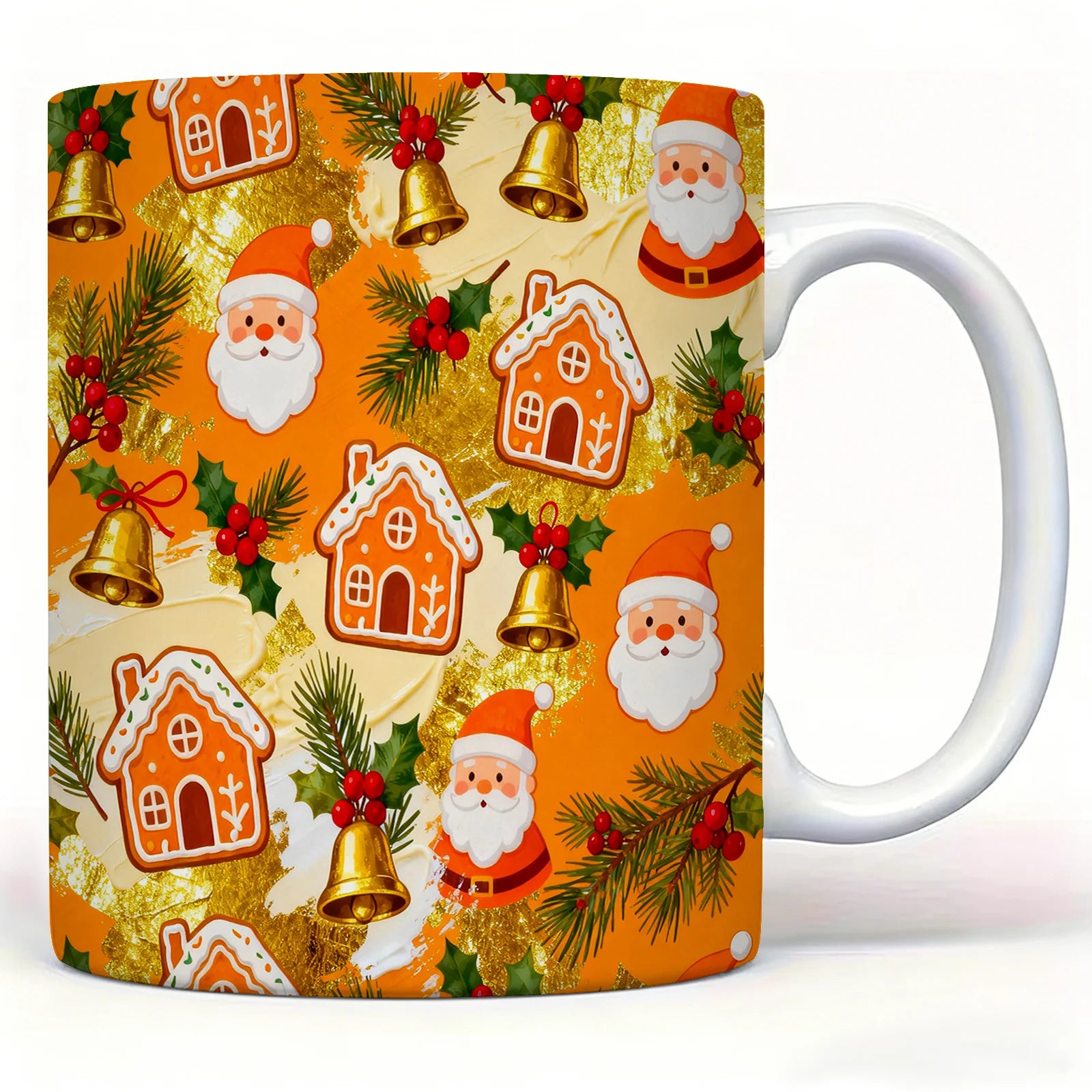 Ceramic Christmas Coffee Mug — Festive Holiday Drinkware for Home or Office
