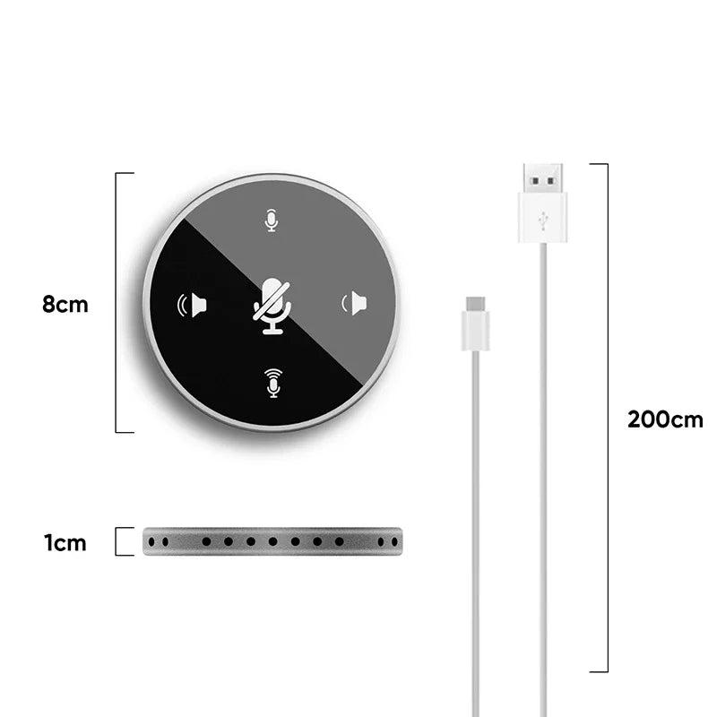 SMVP USB Conference Speaker — 360° Voice Pickup Boundary Microphone