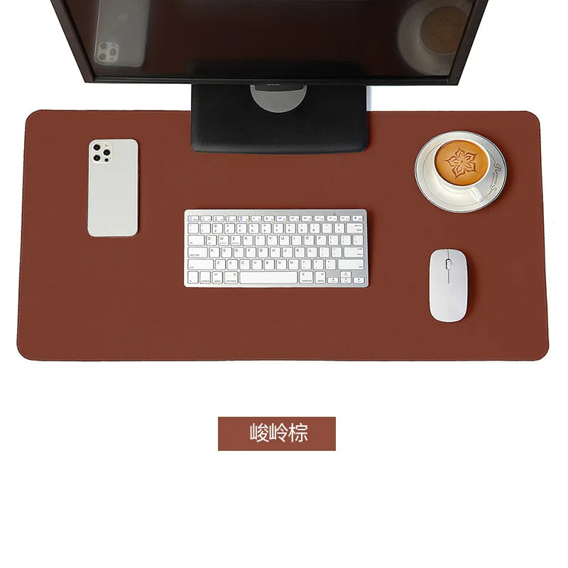 NULOXO PU Leather Desk Mat — Waterproof Office Blotter & Mouse Pad