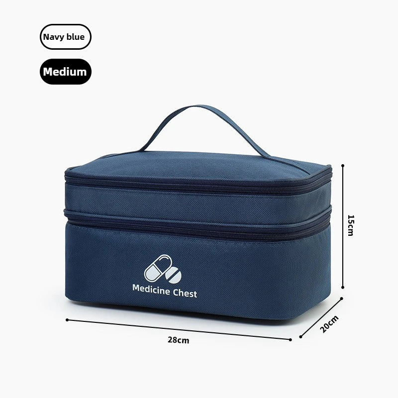 Portable Medicine Storage Bag — Multi-Layer Emergency First Aid Organizer