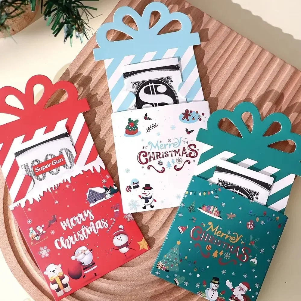 Christmas Cash Style Card Holders — Decorative Holiday Gift Holders, 3-Piece Set