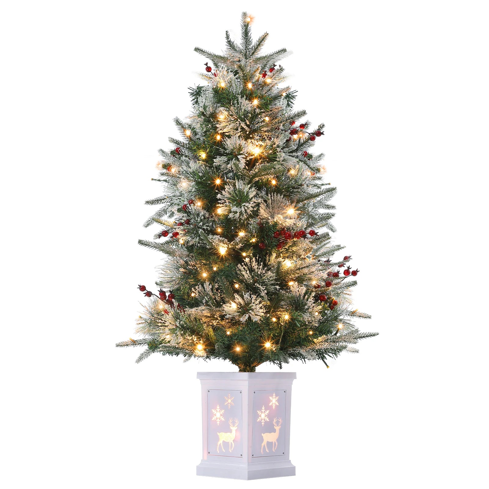 3ft Frost Light Artificial Christmas Tree — Pre-Lit with 78 LED Lights