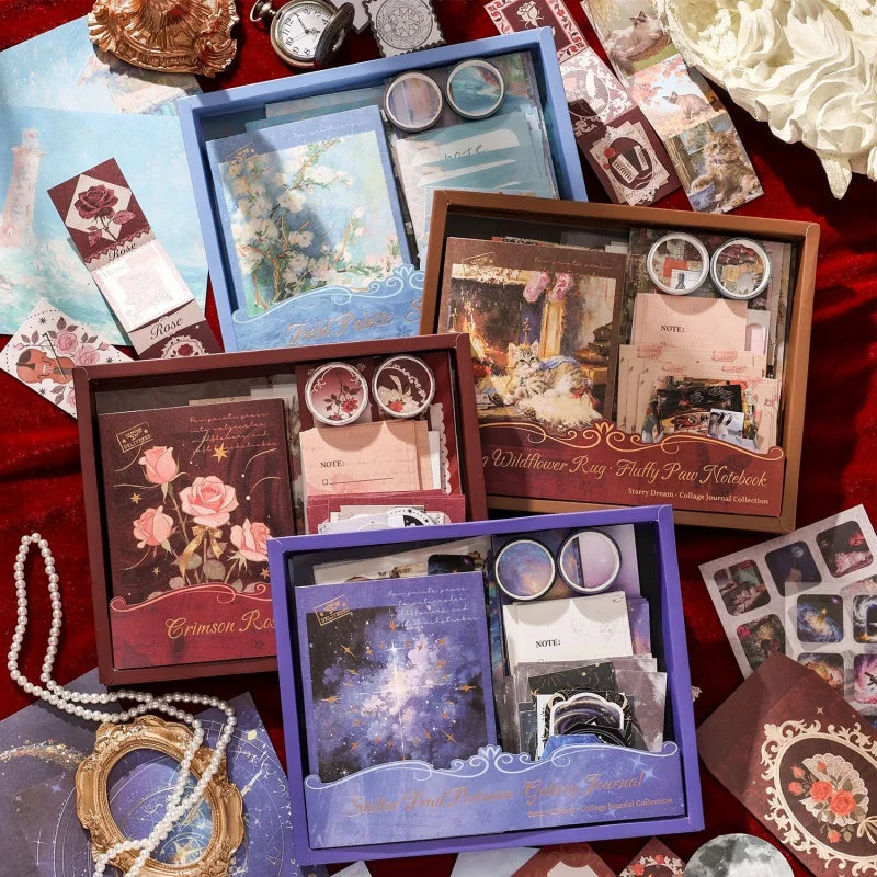 Vintage Scrapbook Kit — 66-Piece DIY Journaling & Stationery Set