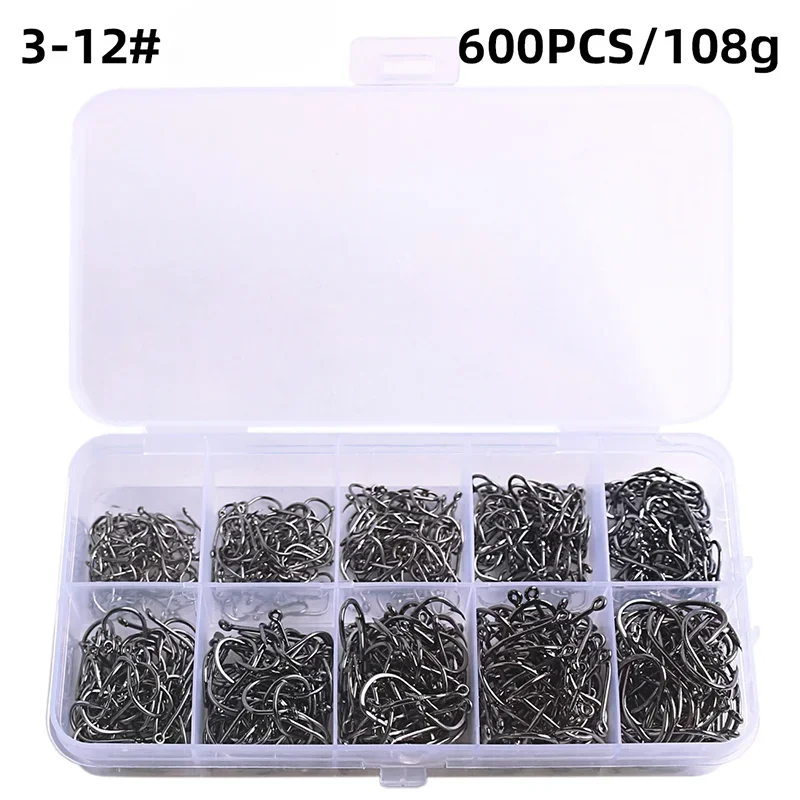 Carbon Steel Fishing Hooks — Sharp Barbed Circle Hooks for Saltwater & Freshwater