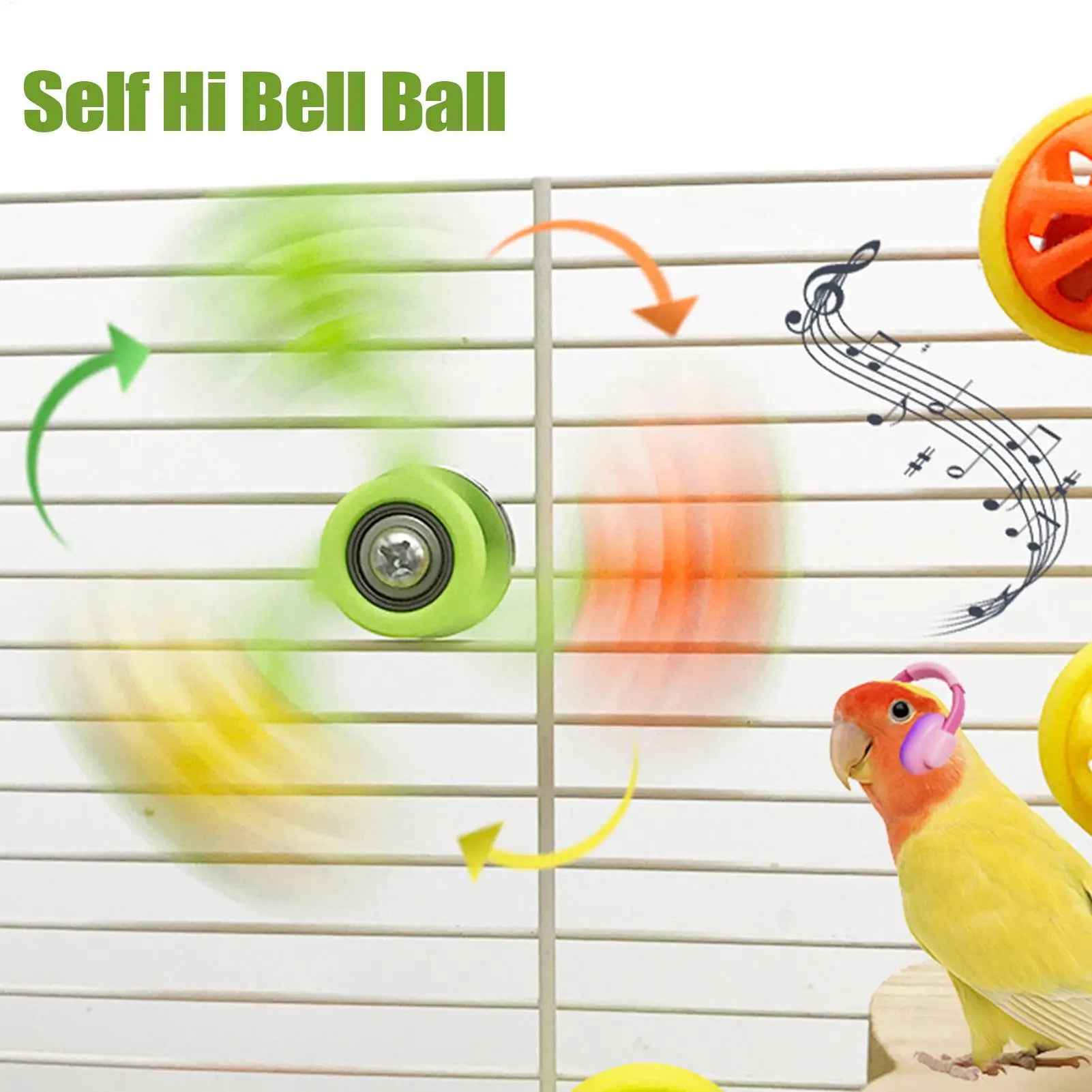 Interactive Rotating Windmill Bird Toy — Enrichment & Chewing Accessory