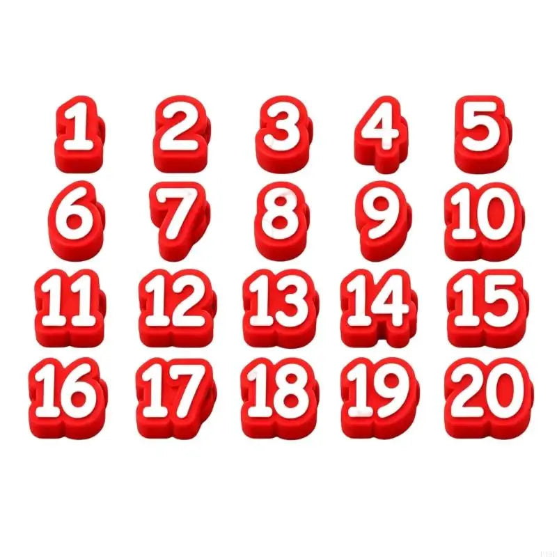 Numbered Pencil Organization Labels — 20 Piece Acrylic Set for Classroom Tracking
