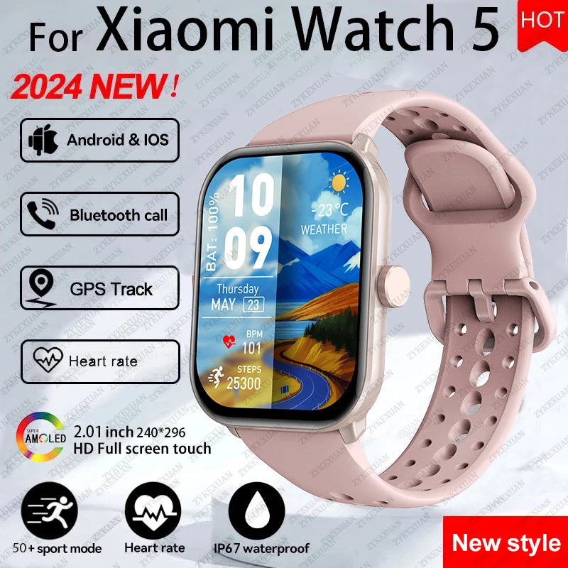 BOXUXING Smart Watch 5 — HD AMOLED Display & Bluetooth Calling