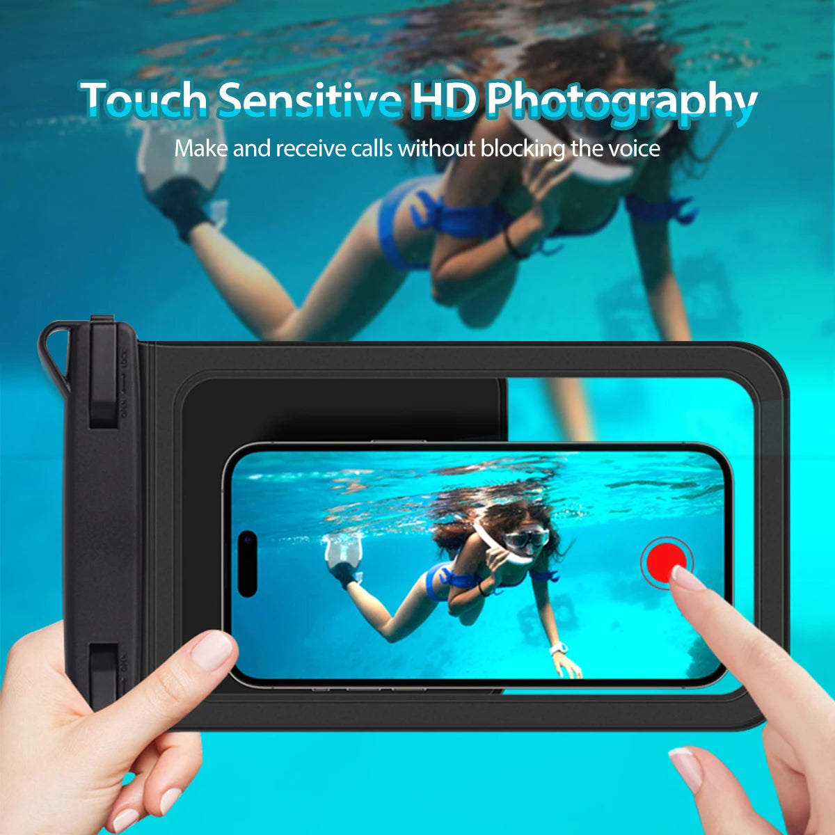 ANKNDO Double Bag Waterproof Phone Pouch — IPX8 Dry Bag with Lanyard