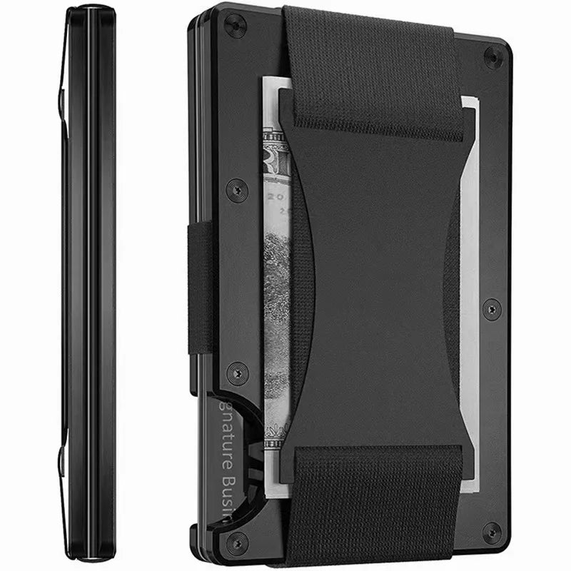 Slim Metal RFID Card Holder — Minimalist Aluminum Alloy Wallet