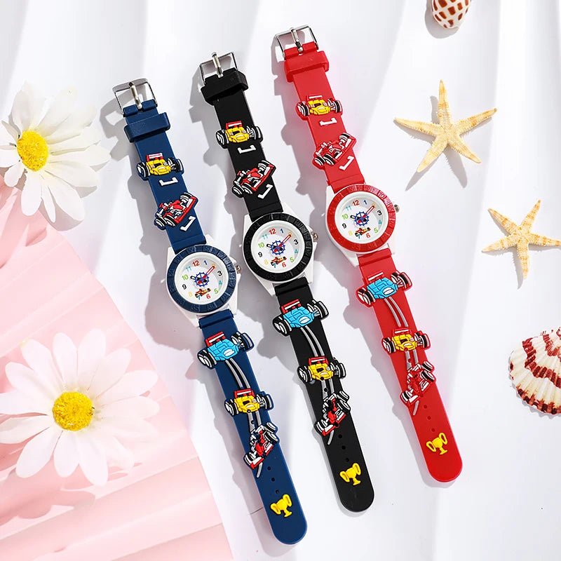 Children's Cartoon Robot Watch — Soft Silicone Sport Clock for Kids