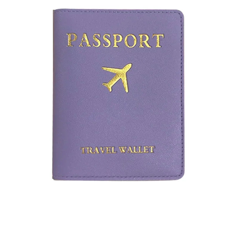 eTya PU Leather Luggage Tag & Passport Cover Set — Travel Identification Accessories